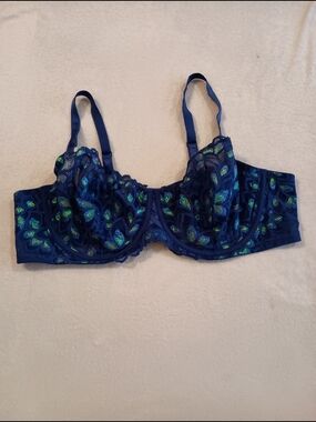 Torrid Unlined Balconette Bra Size 46B In Bluing Iridescent Whimsical Fairycore